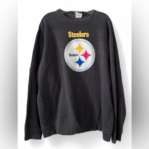 Men’s Authentic Majestic Steelers Charcoal Gray Sweatshirt/XL